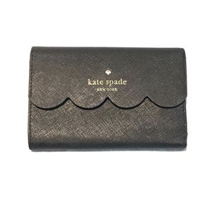 Kate Spade Black Scalloped Wallet